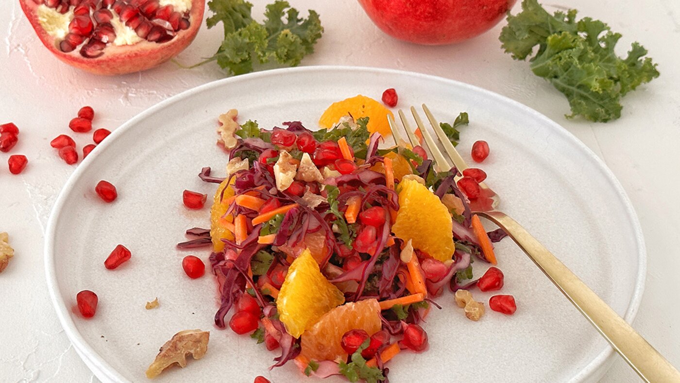 Recette: salade de crudités à la grenade