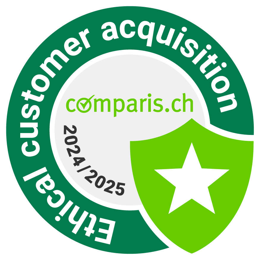 Comparis - Ethical customer acquisition Comparis - Ethical customer acquisition, hand with thumb up