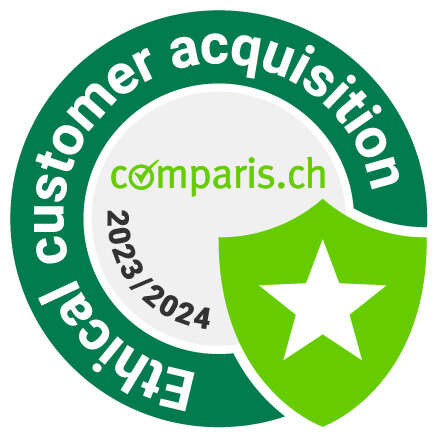 Comparis - Ethical customer acquisition, hand with thumb up