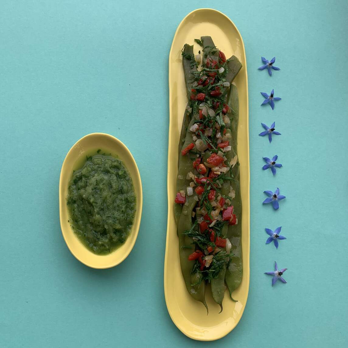 Purée d’oignons au persil plat