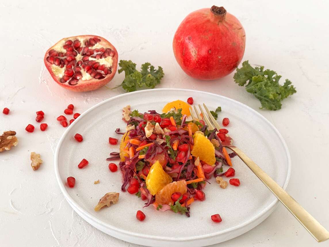 Rezept: Rohkostsalat mit Granatapfel