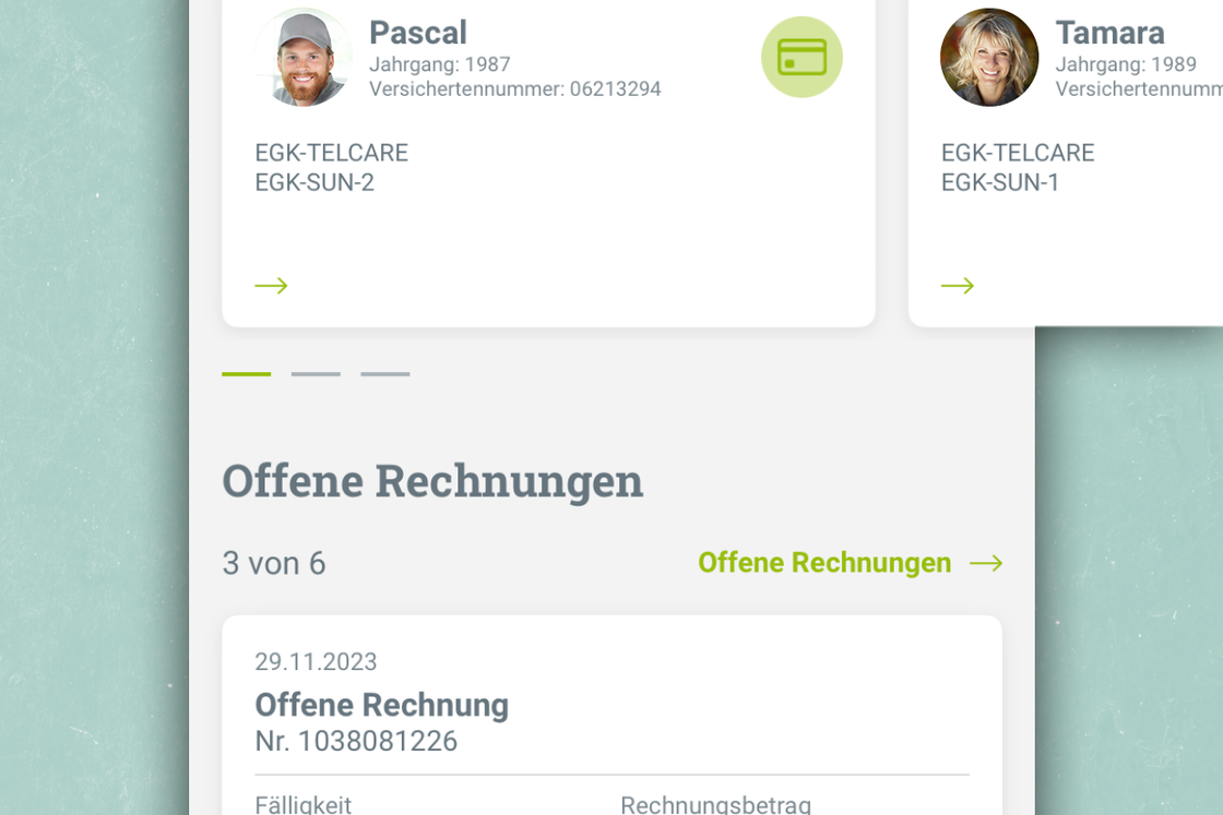 App myEGK-Startseite