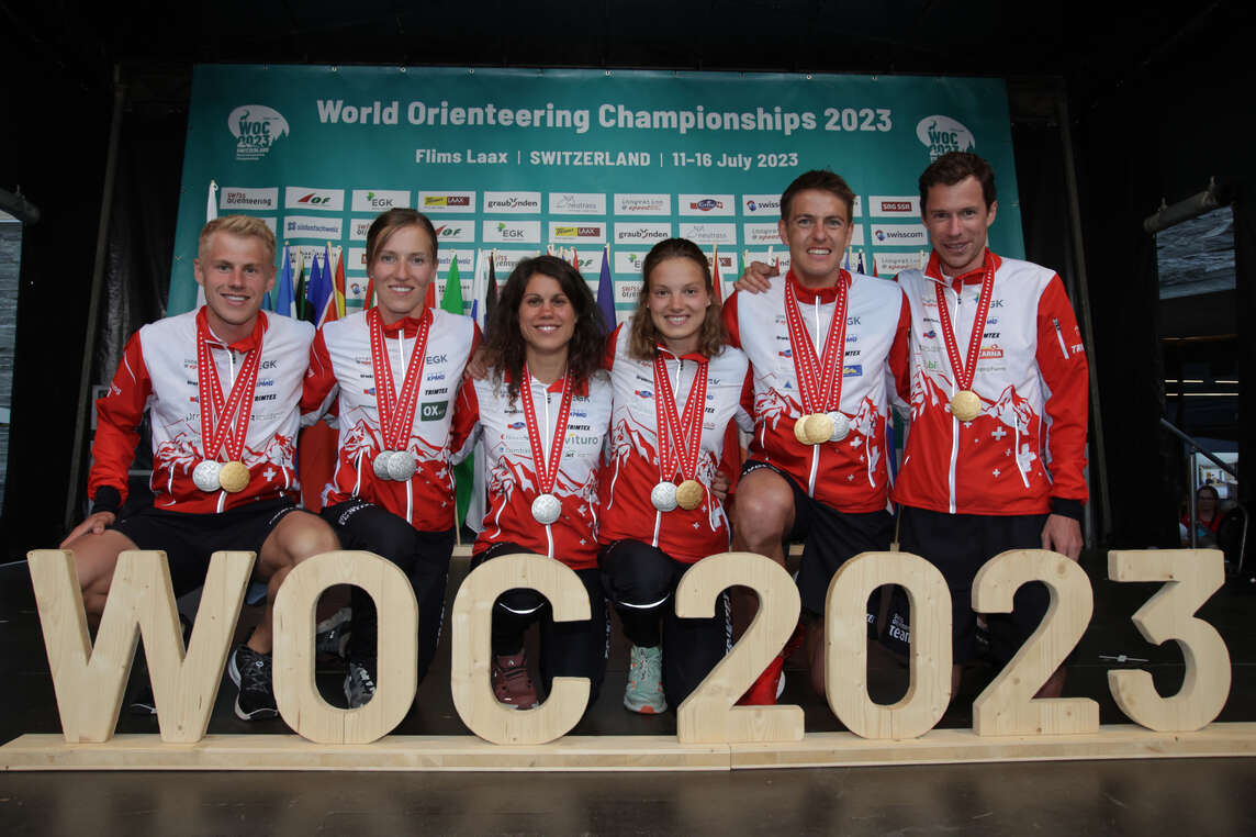 OL-Swiss-Team, Gruppenbild mit 6 Personen
